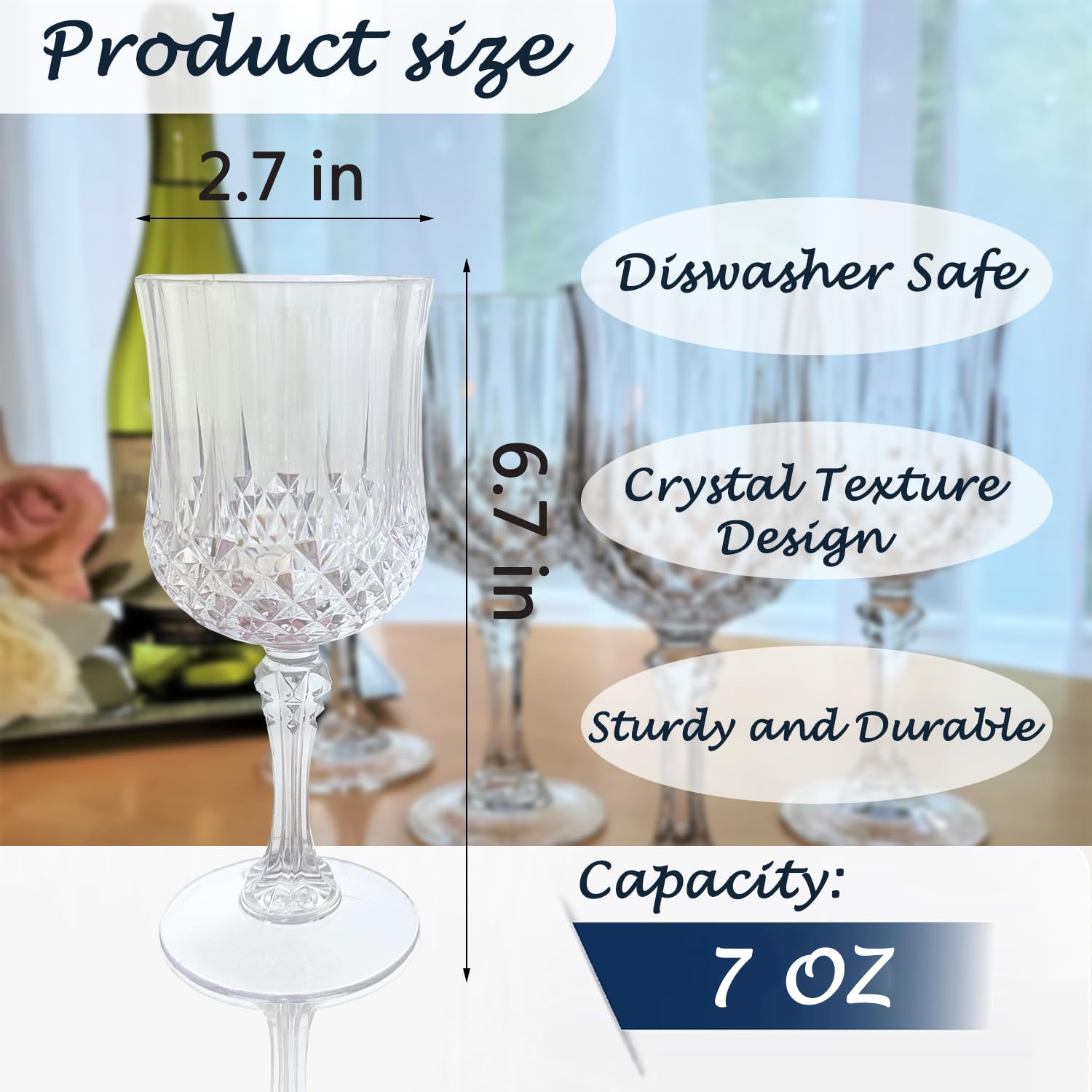 LEYIQU retro clear wine goblets ideal for weddings, receptions, and upscale events.