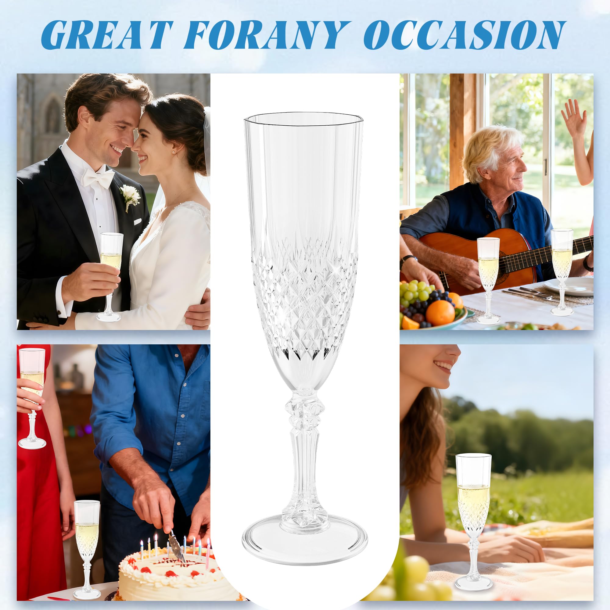 LEYIQU wedding and party glasses: ideal for toasts, anniversaries, and holiday celebrations.
