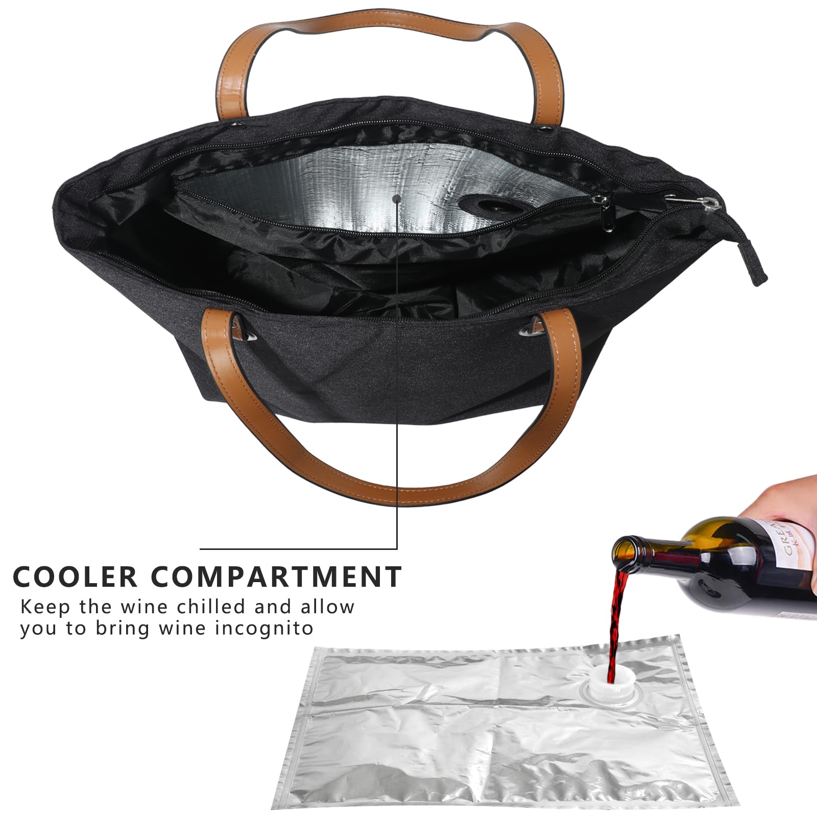 LEZEHUIBEST sturdy straps for easy carrying to picnics or BYOB events