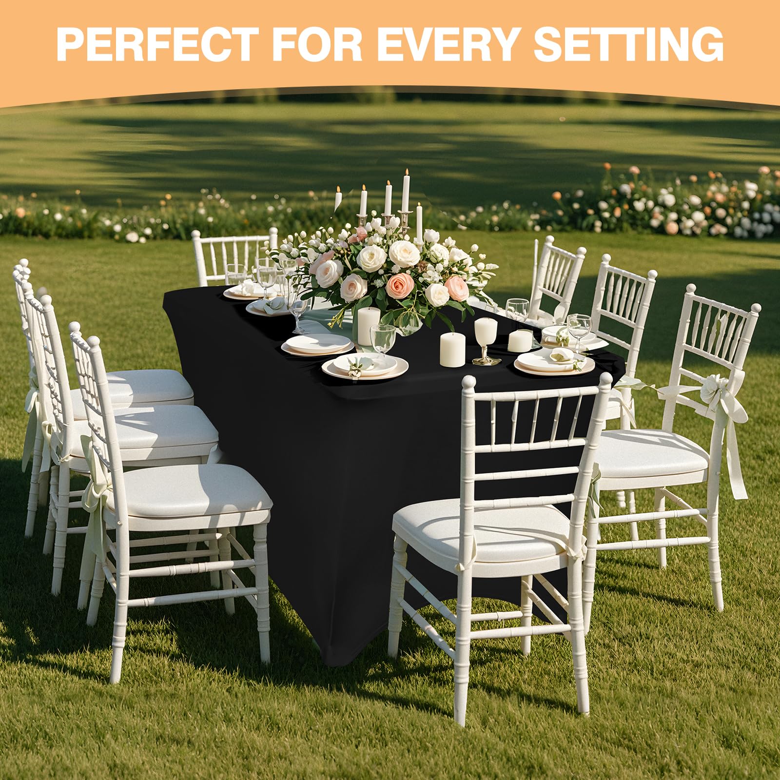 LGJIAOJIAO machine-washable tablecloth keeps colors vibrant after multiple uses.