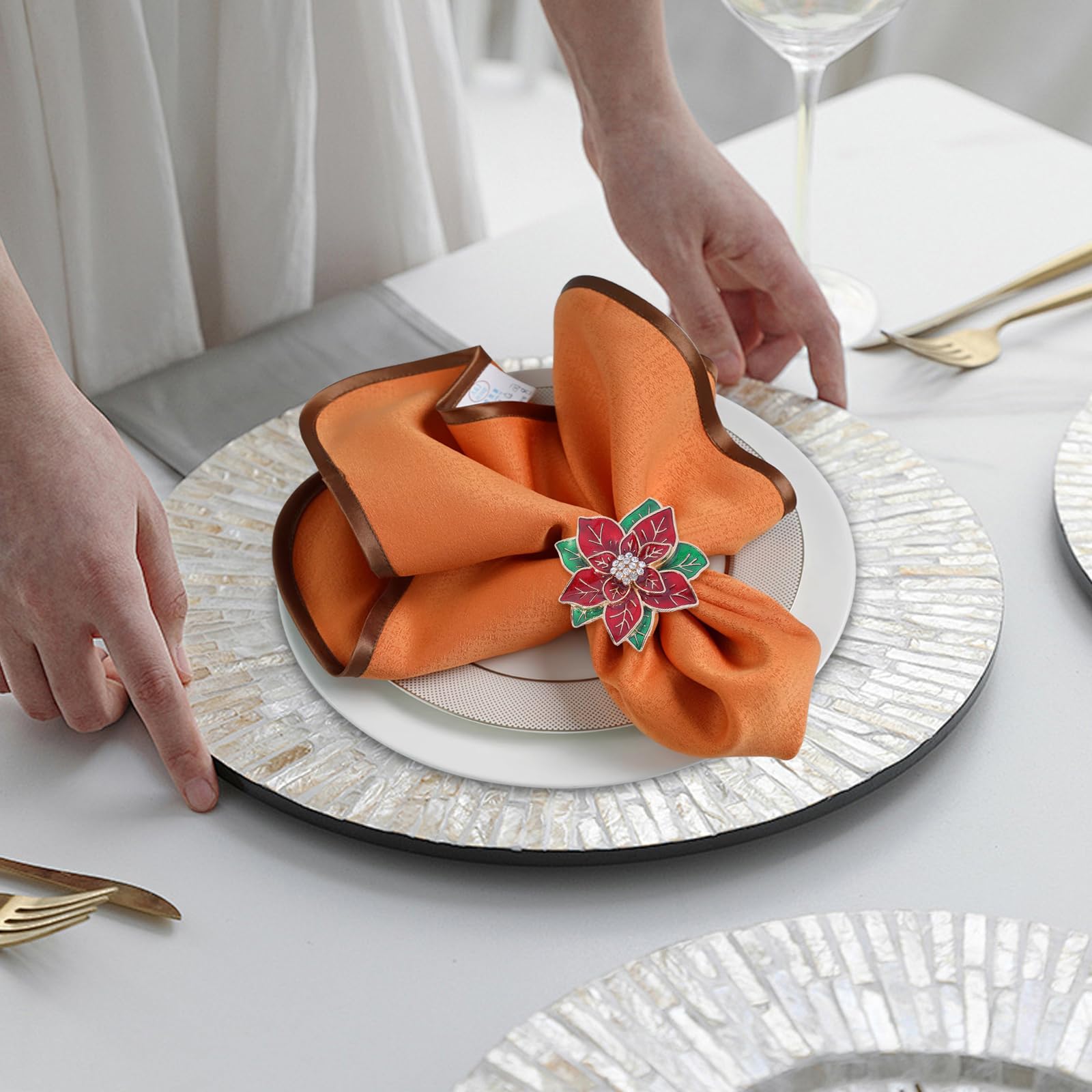 LGJkYF durable alloy napkin rings withstand year-round use