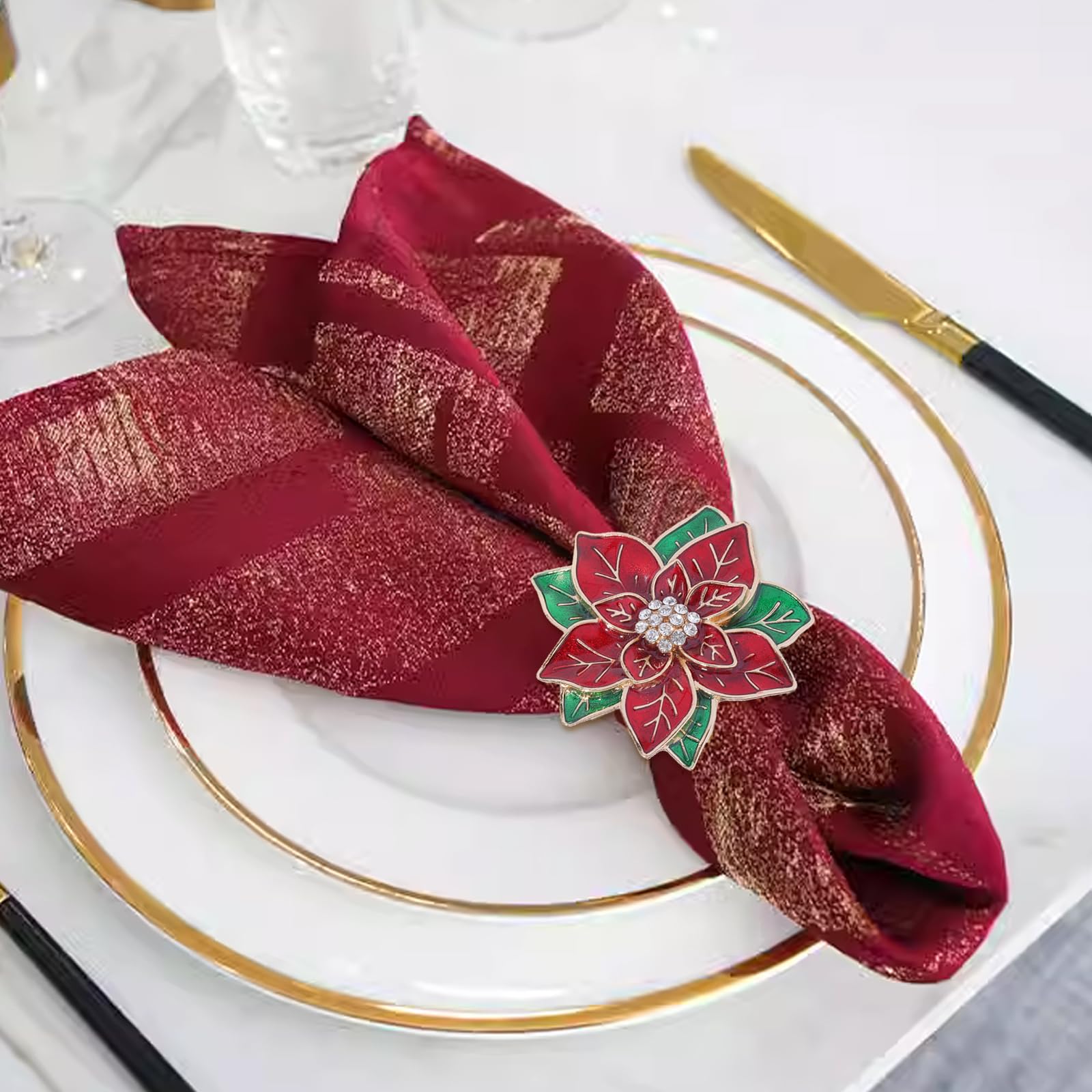 LGJkYF napkin ring for dining tables creates elegant holiday ambiance