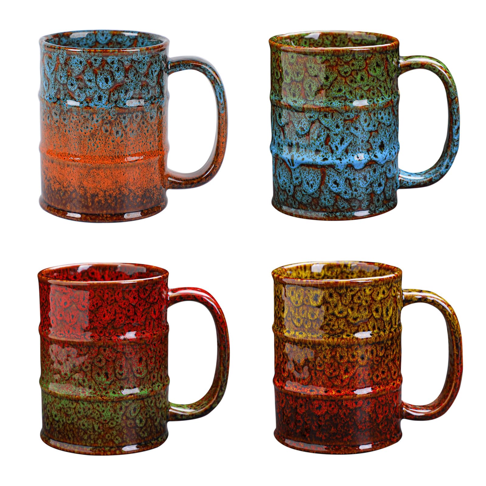 LGQ 20oz glazed ceramic mug with vibrant glaze for rich hot beverages
