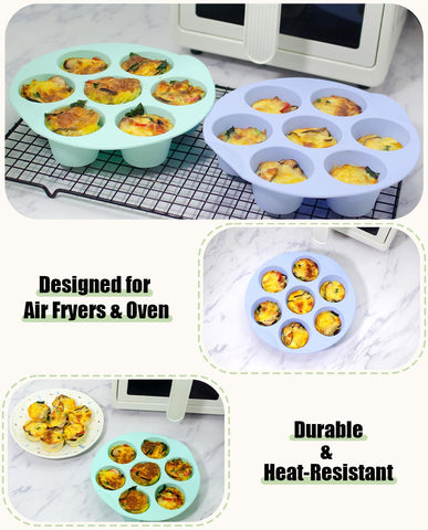 LGQUK durable oven-safe silicone pans, heat resistant from -40°F to 446°F.