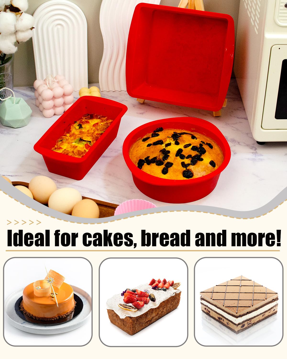 LGQUK multi-pack bakeware good for versatile recipes.