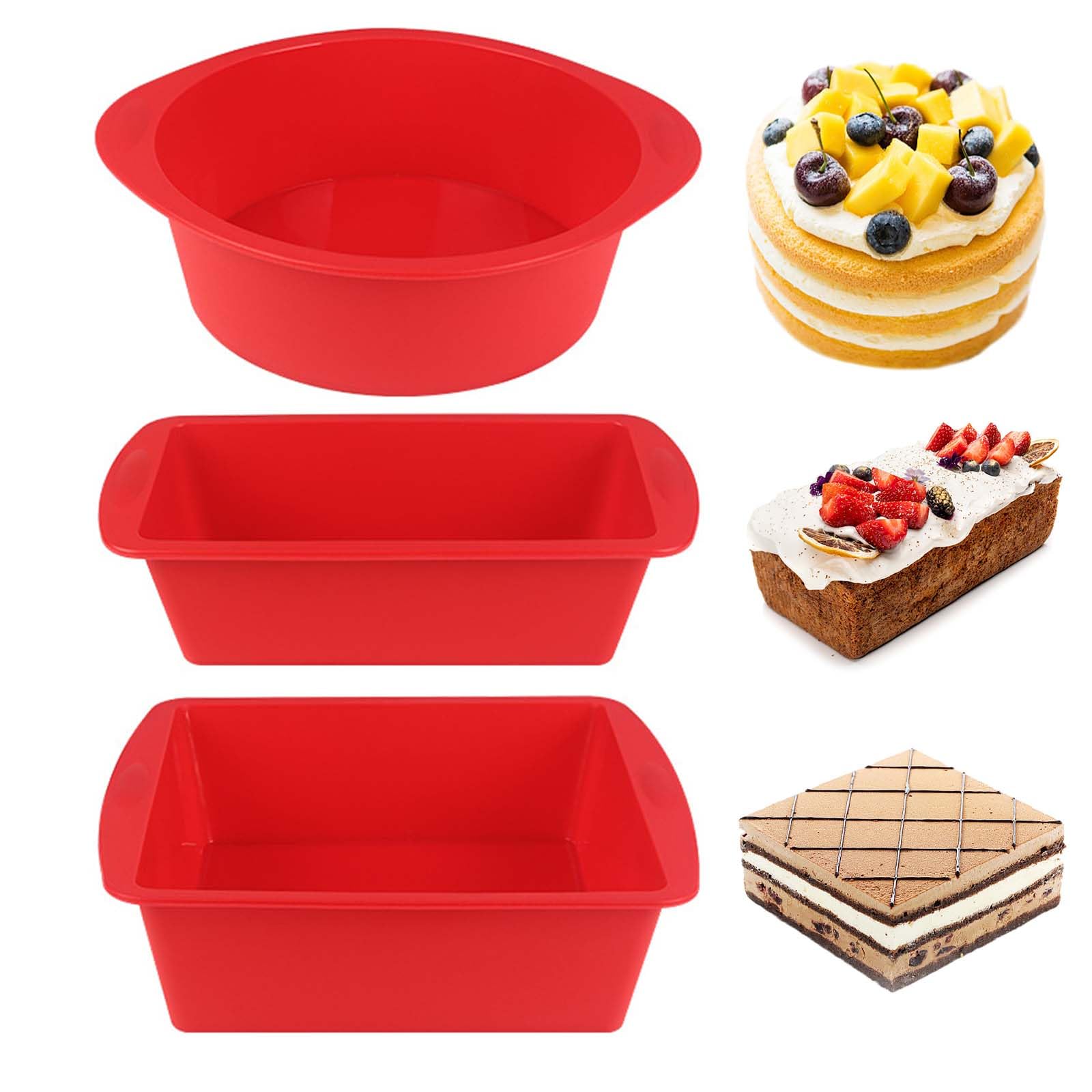 LGQUK silicone loaf pan for easy release and even baking.