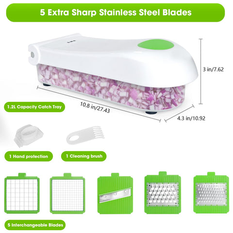 LHS blades 301-grade stainless steel for durable, precise slicing and dicing