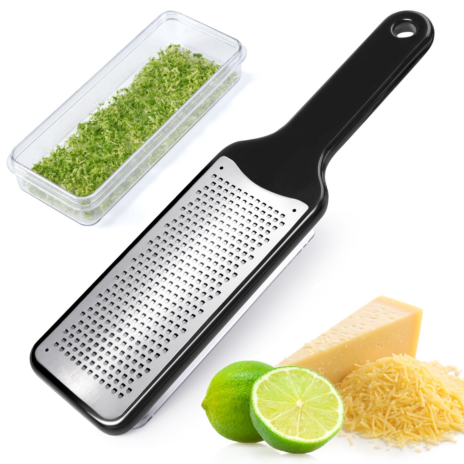 LHS Citrus Lemon Zester with Container for effortless zest collection.