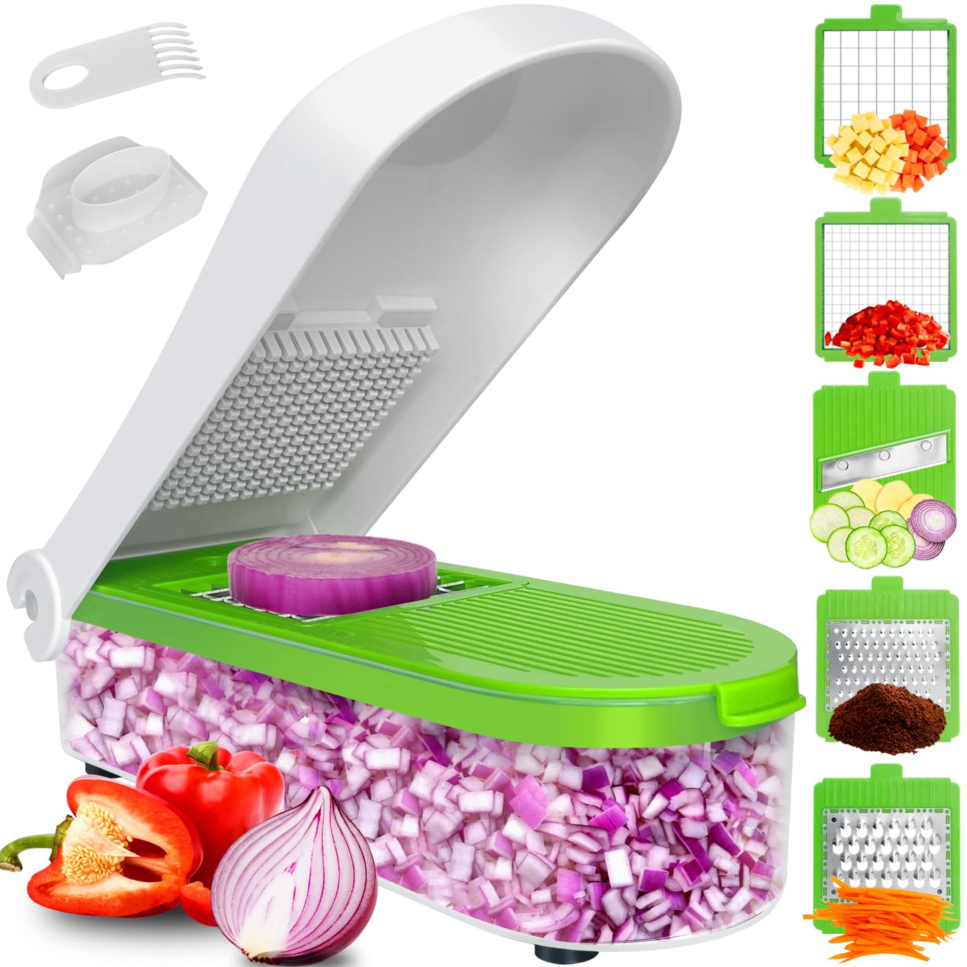 LHS manual food processor 1002ml container for fast, mess-free chopping