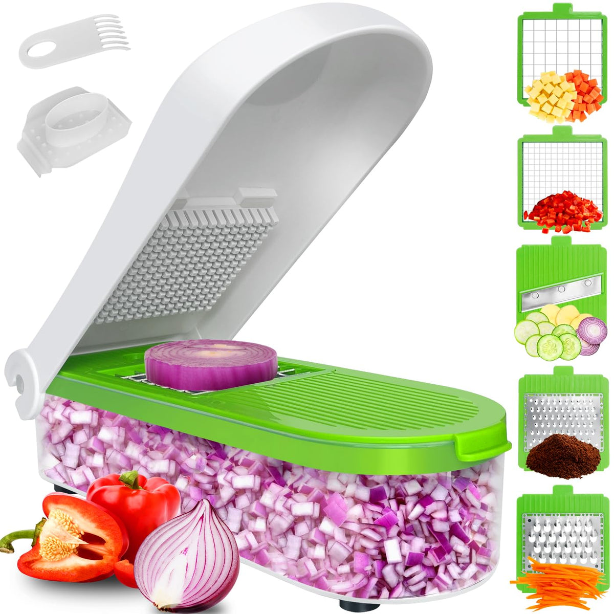 LHS manual food processor 1002ml container for fast, mess-free chopping