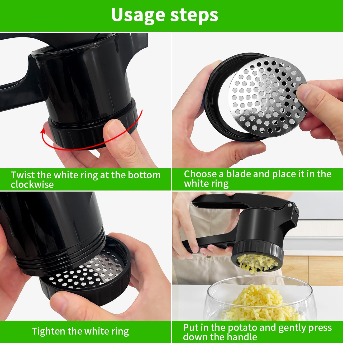 LHS Potato Ricer perfect for baby food prep and purees.