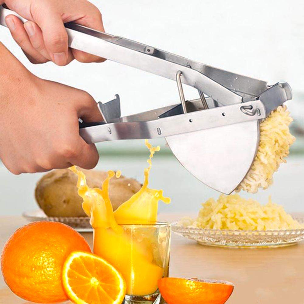 LHS ricer lever and mechanism support consistent potato pressing
