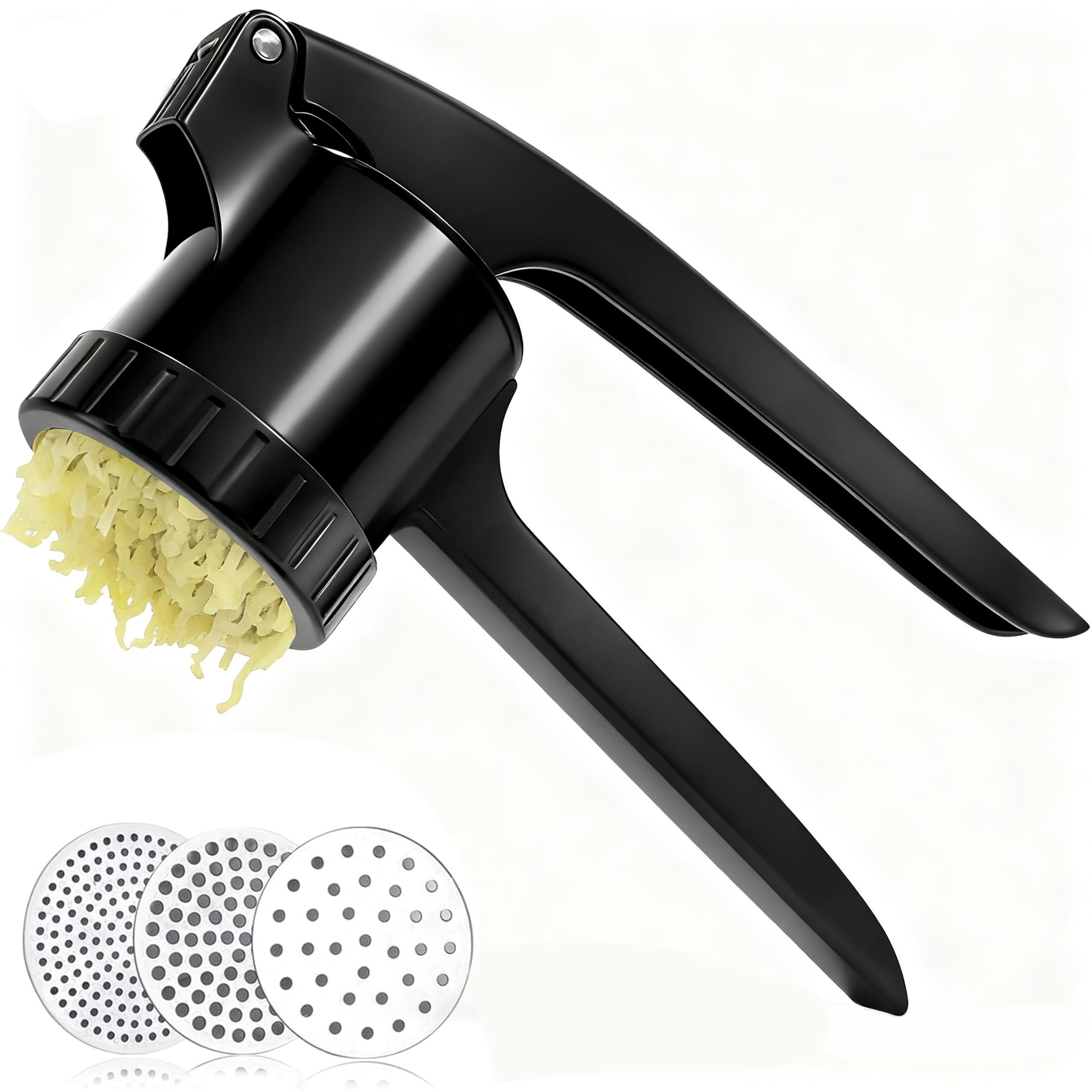 LHS Potato Ricer with three discs for precise texture control.