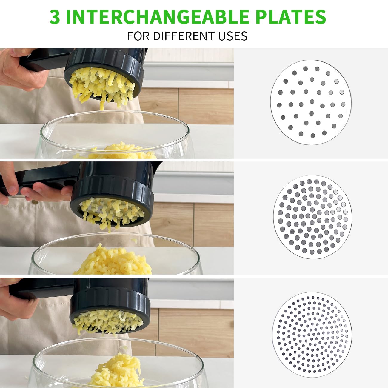 LHS Potato Ricer versatile tool for carrot, pumpkin, or baby food prep.