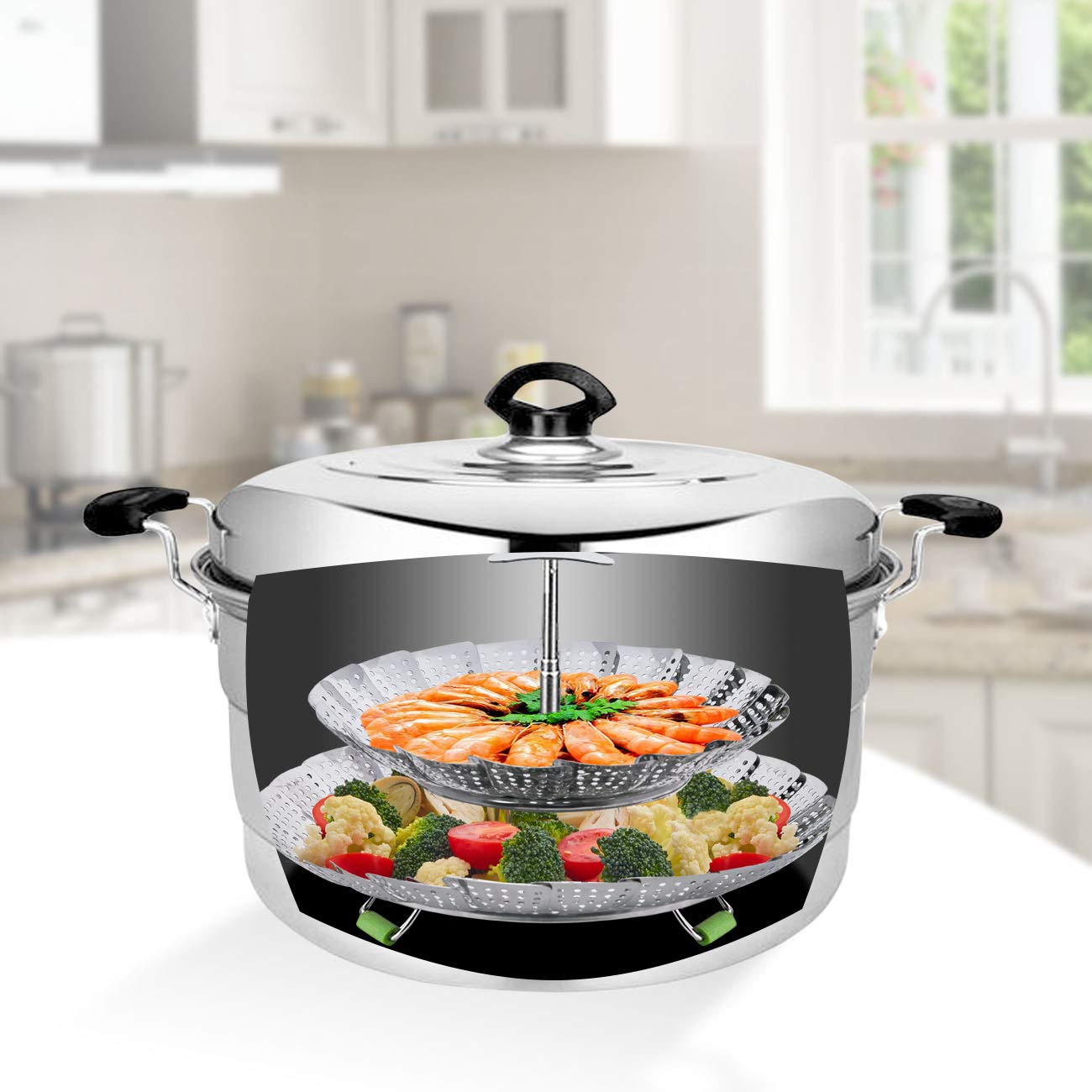 LHS Steamer Basket is dishwasher safe for quick cleaning