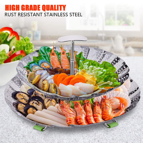 LHS Steamer Basket multifunction use as trivet or colander