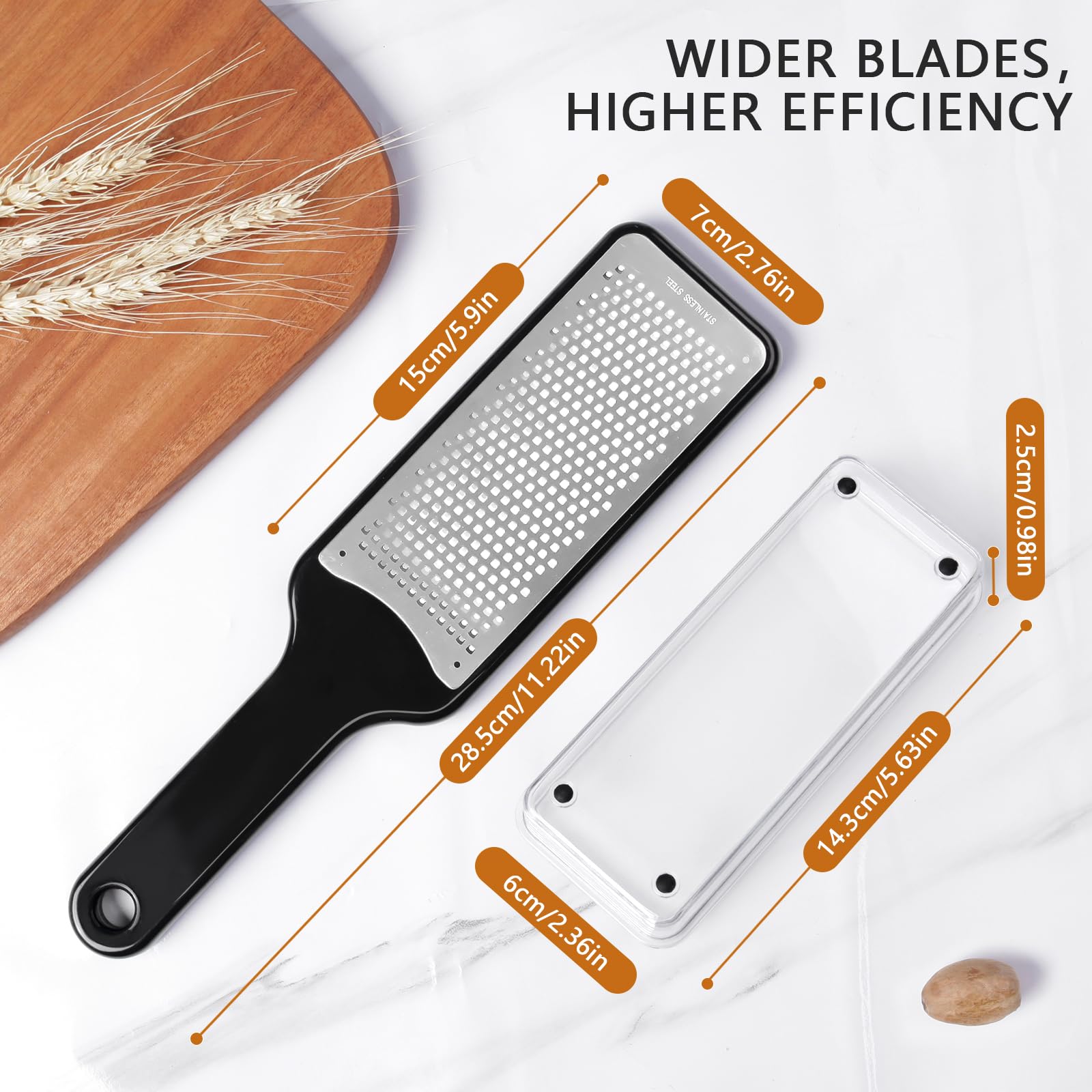LHS Zester with precision blades for fine citrus zest.