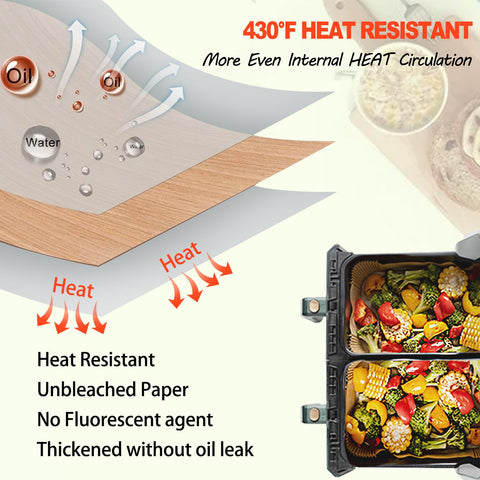 LHSHAD 225-piece pack provides ample liners for frequent air frying