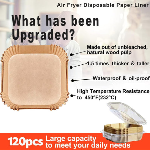 LHSHAD liner in air fryer basket showing clean, non-stick surface for easy food release.