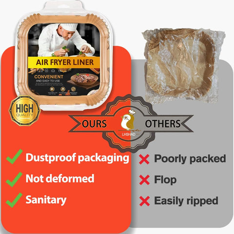 LHSHAD liner heat resistance up to 450°F for reliable cooking performance.