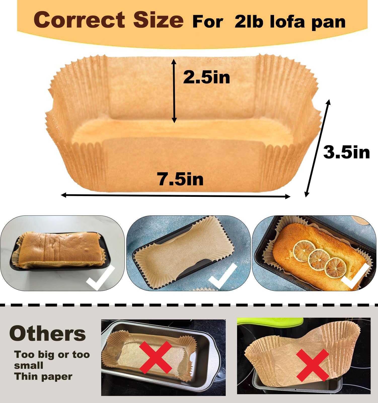 Close-up view of LHSHAD non-stick loaf pan liner surface.