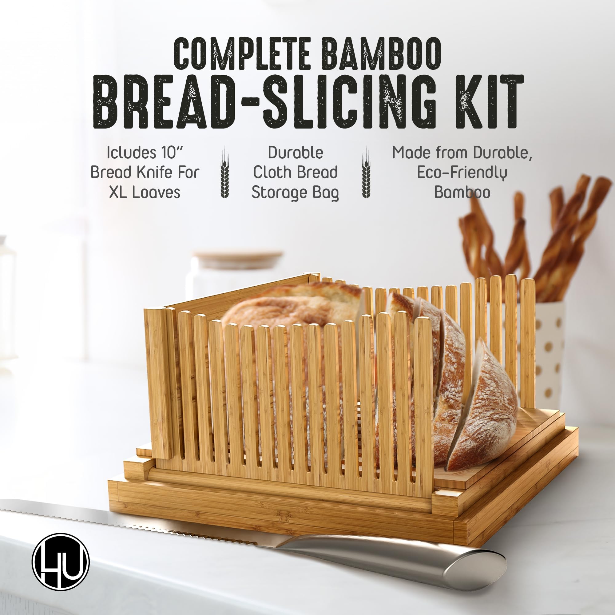 LHU bread storage bag keeps sliced bread fresh and organized.
