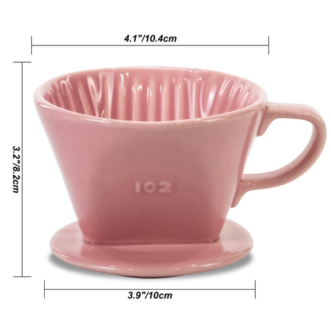 LHUKSGF compact dripper fits most mugs and travel tumblers for versatile home brewing.