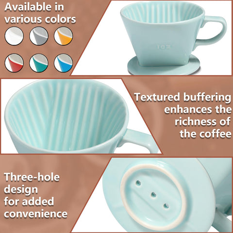 LHUKSGF Porcelain High-Fired Ceramic preserves heat for steady brewing.