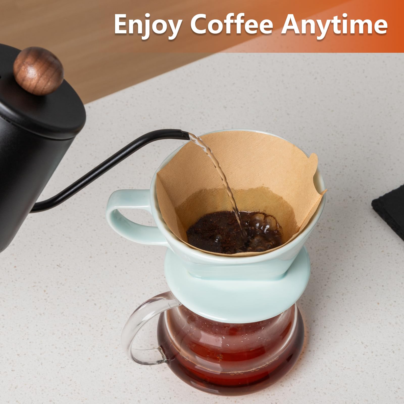 LHUKSGF V-shaped Conical Design eases cleaning and increases contact time.