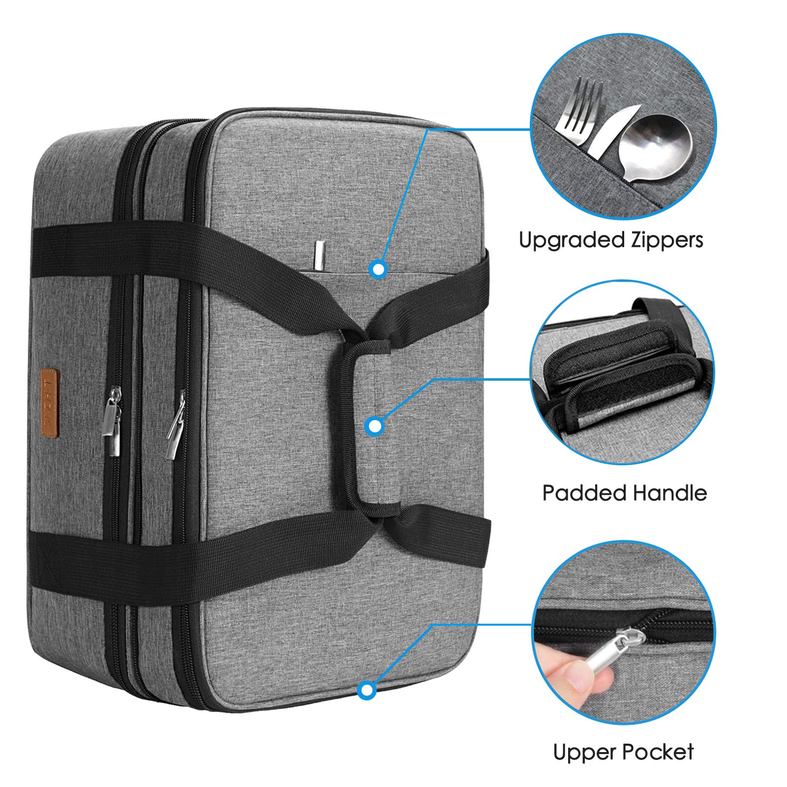 LHZK carrier is ideal for potlucks, picnics, and beach outings.
