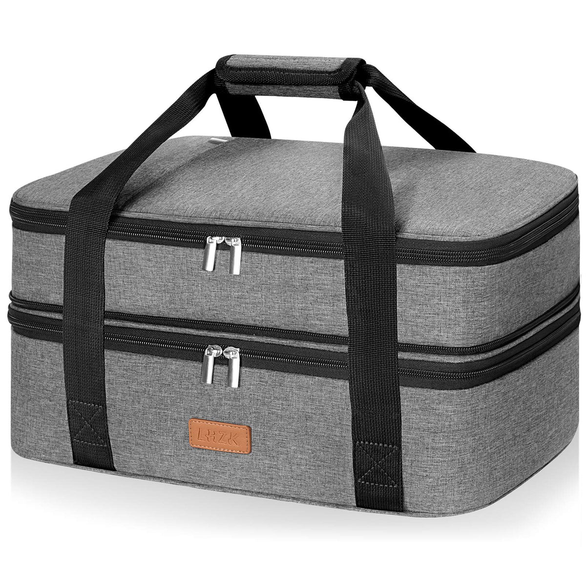 LHZK insulated casserole carrier expands to fit 11x15 dishes.