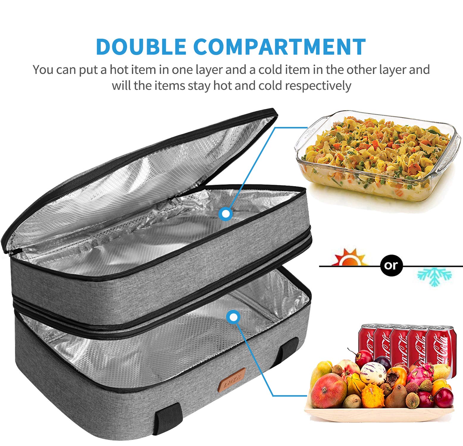 LHZK tote features padded handles for comfortable carrying.