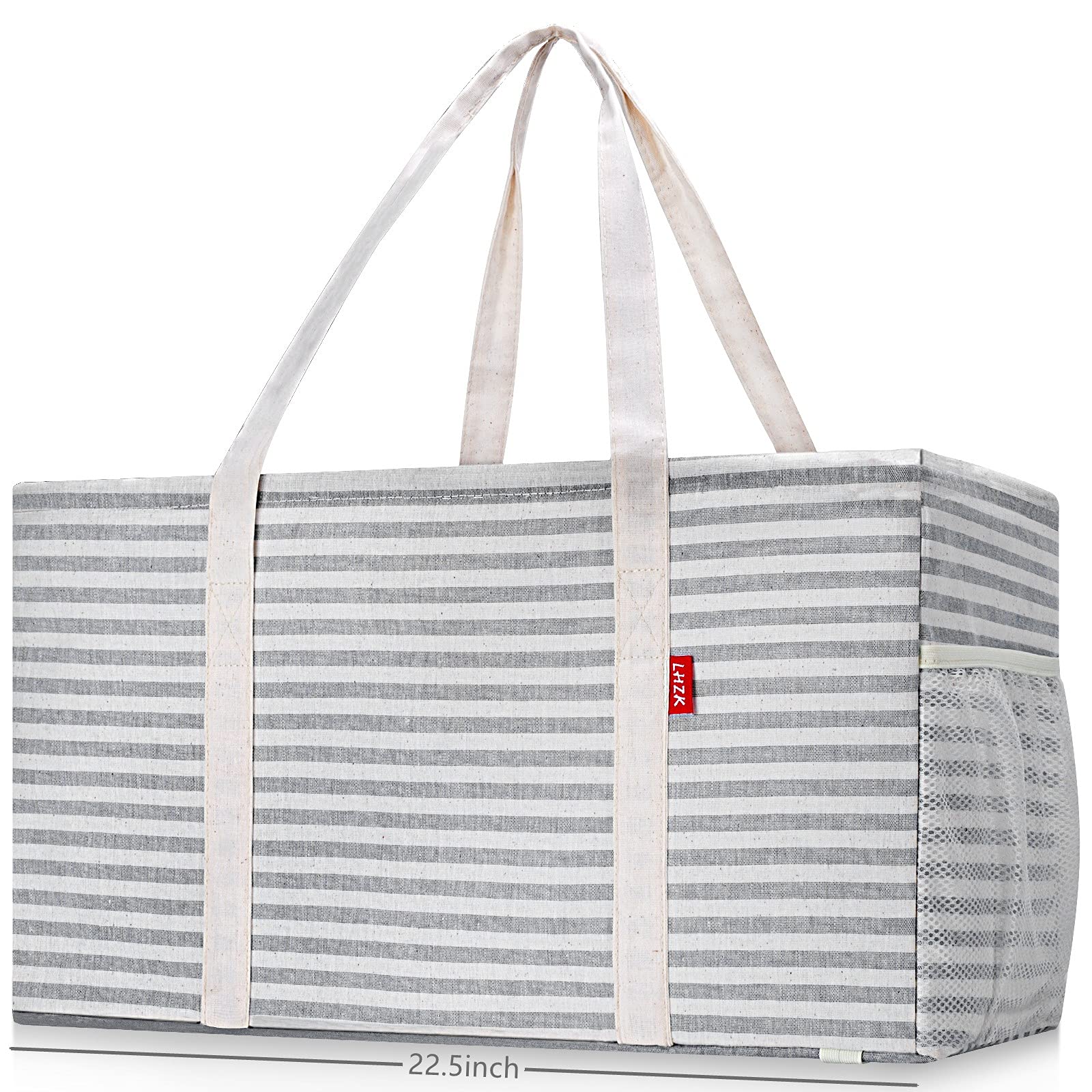 LHZK standing extra-large tote bag with wire frame for upright storage