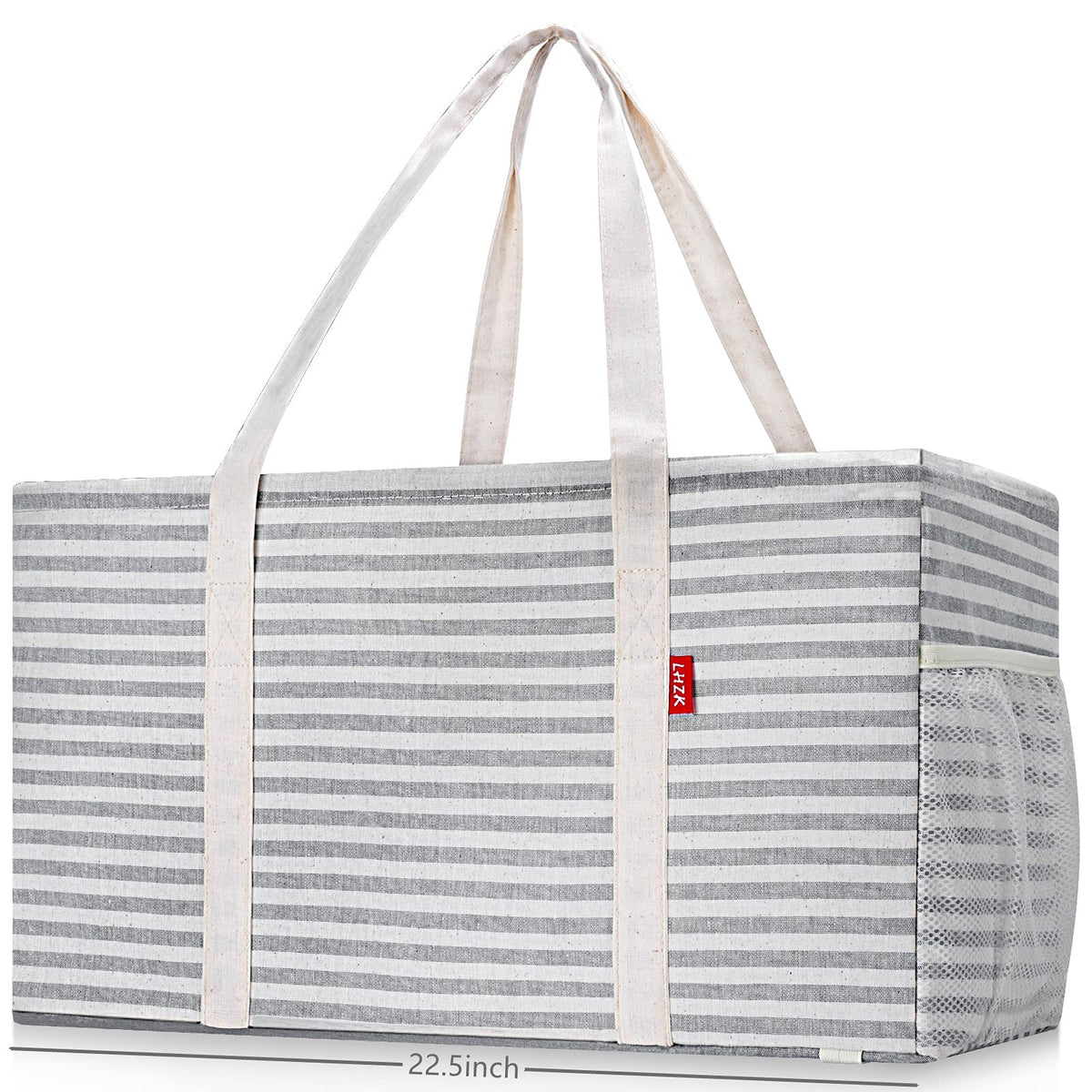 LHZK standing extra-large tote bag with wire frame for upright storage