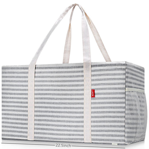 LHZK standing extra-large tote bag with wire frame for upright storage