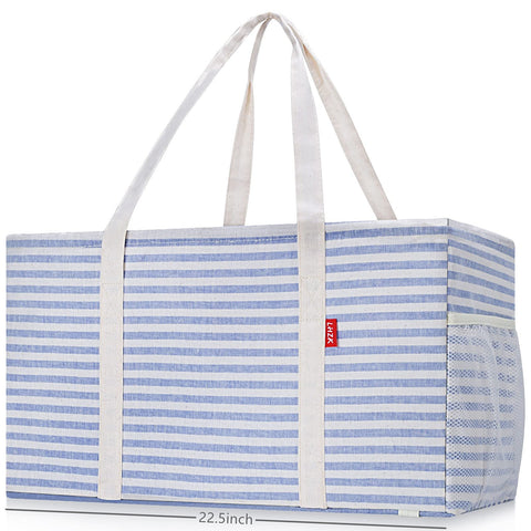 LHZK standing utility tote bag shows a stand-up design for easy loading.