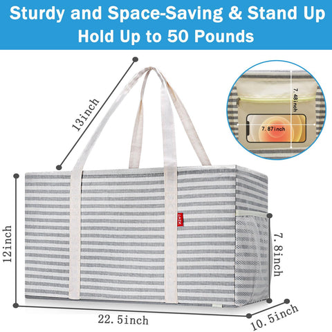 LHZK thick polyester tote with waterproof interior coating