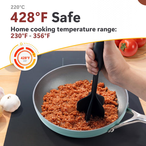 Li & Zhao nylon chopper resists heat up to 430f for versatile cooking tasks.