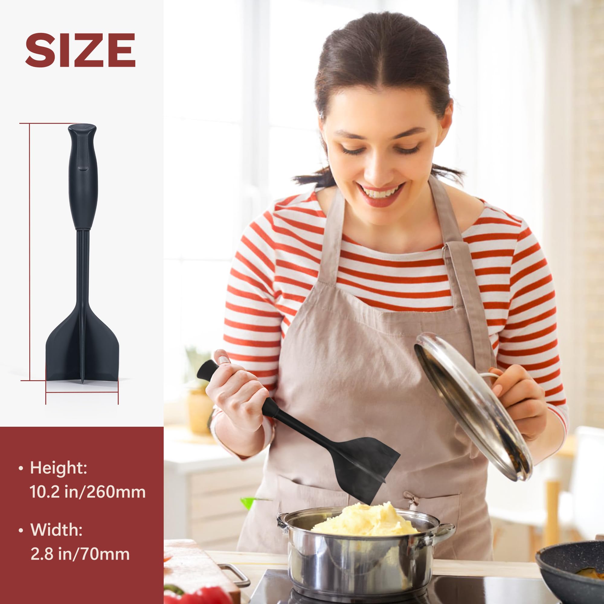 Li & Zhao non-stick surface eases cleaning and prevents sticking during food prep.