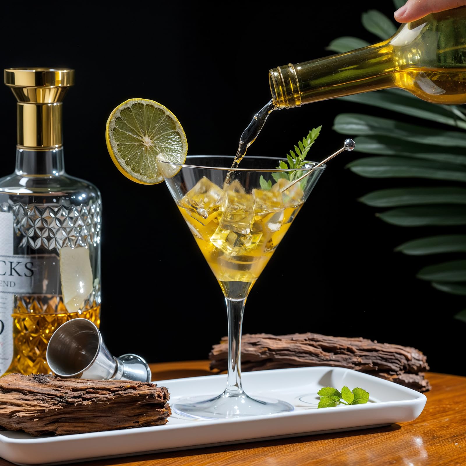 Liacere clear martini glasses ideal for Christmas dinner party settings.