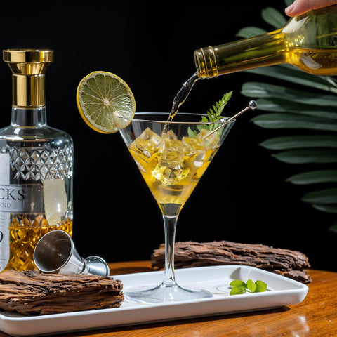 Liacere clear martini glasses ideal for Christmas dinner party settings.