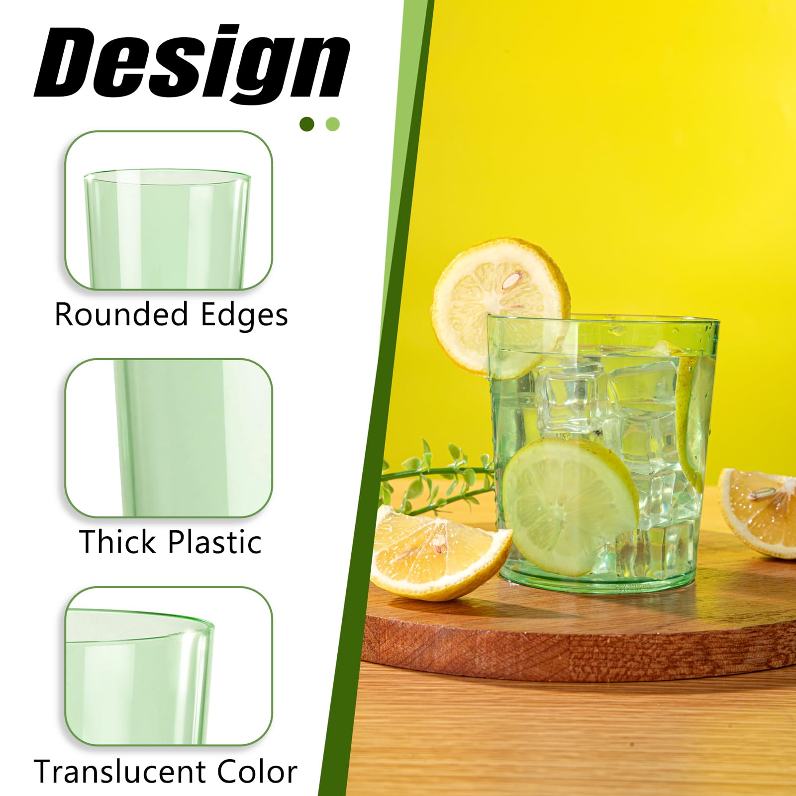 Liacere green solo cups; perfect for beer, juice, or cocktails.