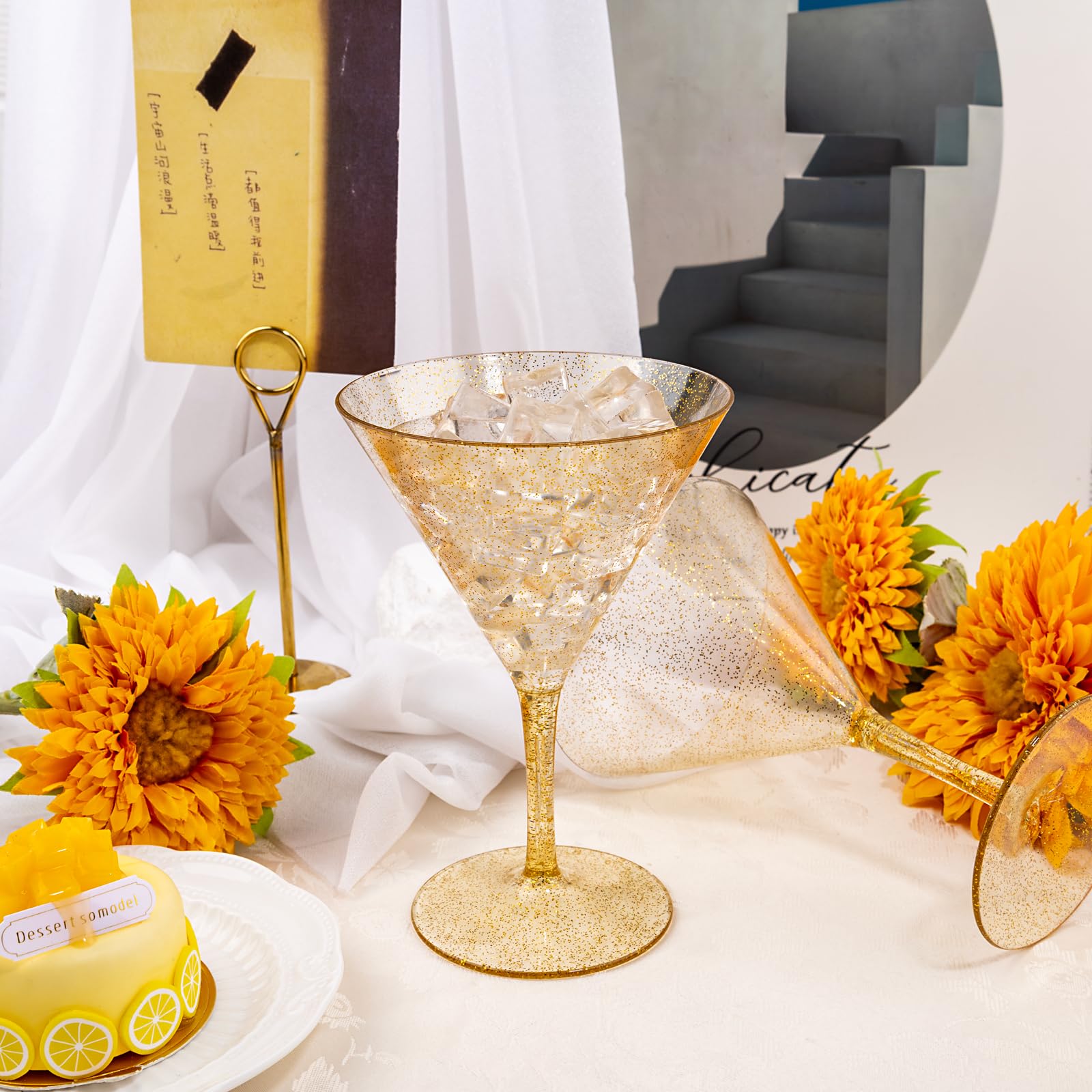 Liacere 11oz glasses suit Manhattans and cosmopolitans with sturdy plastic.