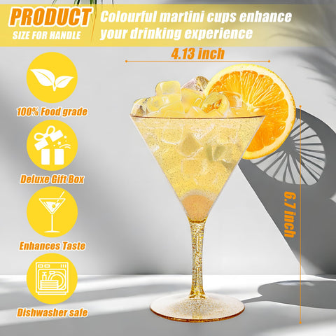 Liacere plastic martini glasses table setting for weddings and celebrations.