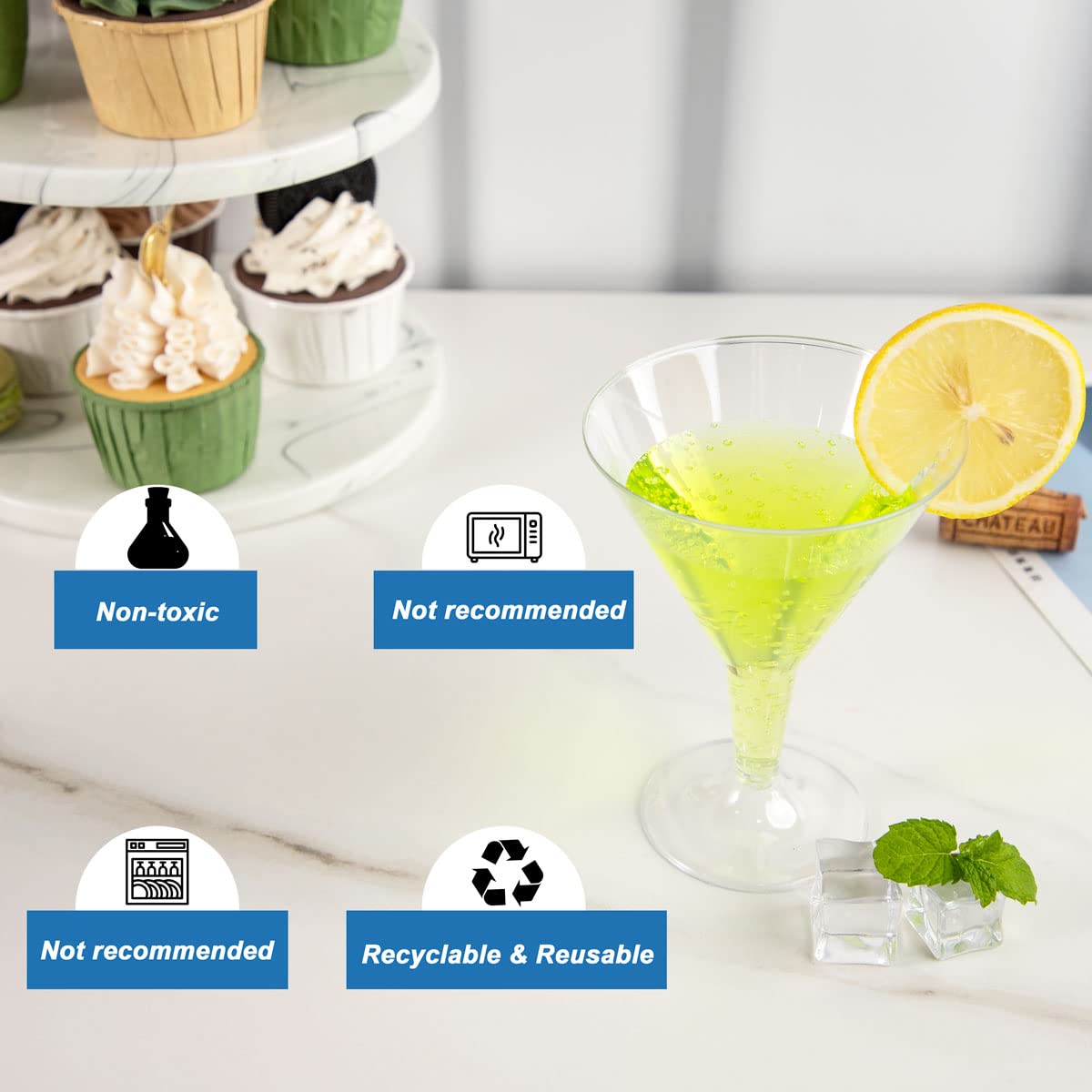 Liacere recyclable clear plastic glasses support sustainable celebrations