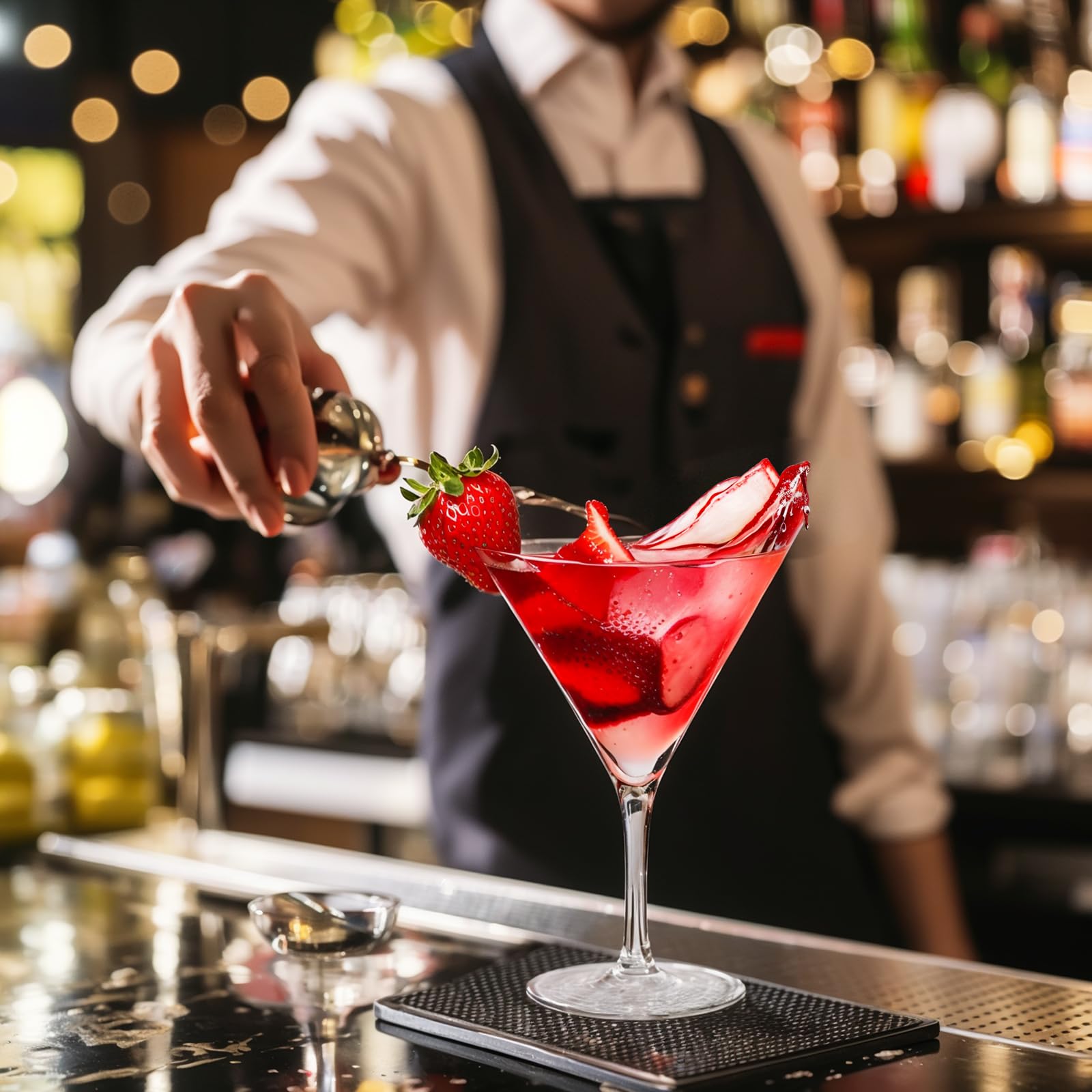 Liacere 11oz martini glasses offer durable, reusable cocktail service.