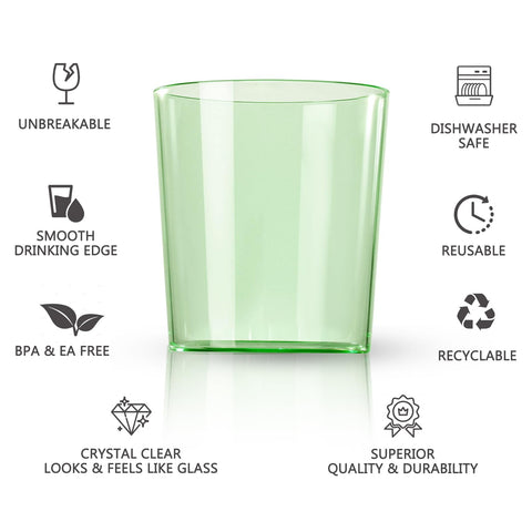 Liacere 14 oz green cups; versatile for beer, juice, cocktails, and more.