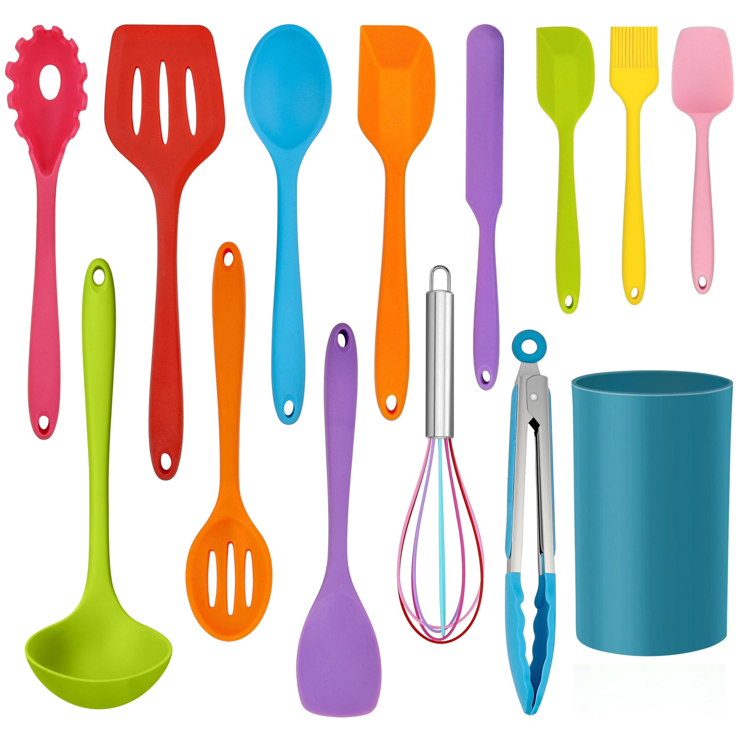 LIANYU 14-pcs utensils set with holder on a countertop, ready to organize your kitchen tasks