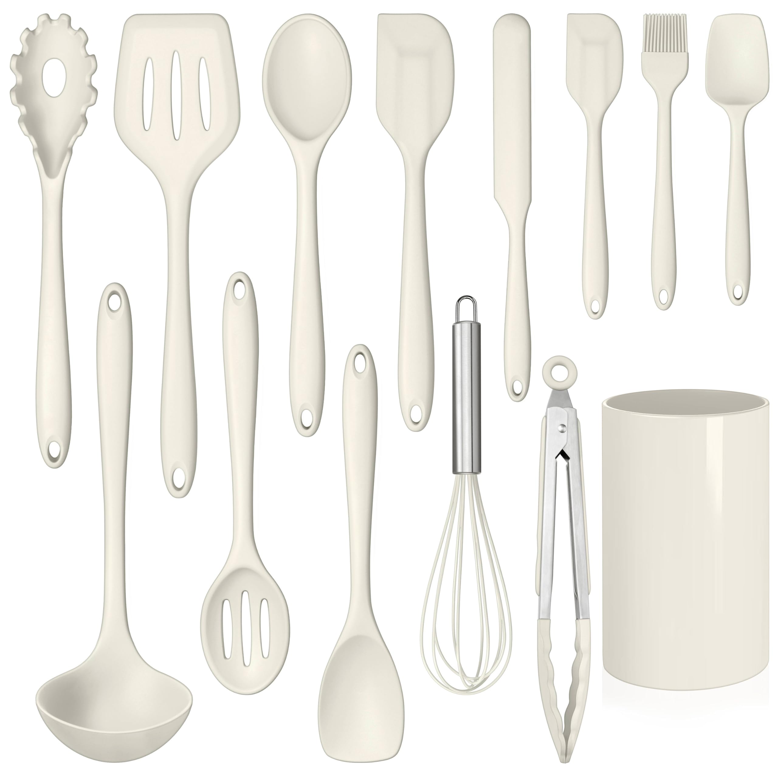 LIANYU 14-piece utensil set with holder for organized, easy access