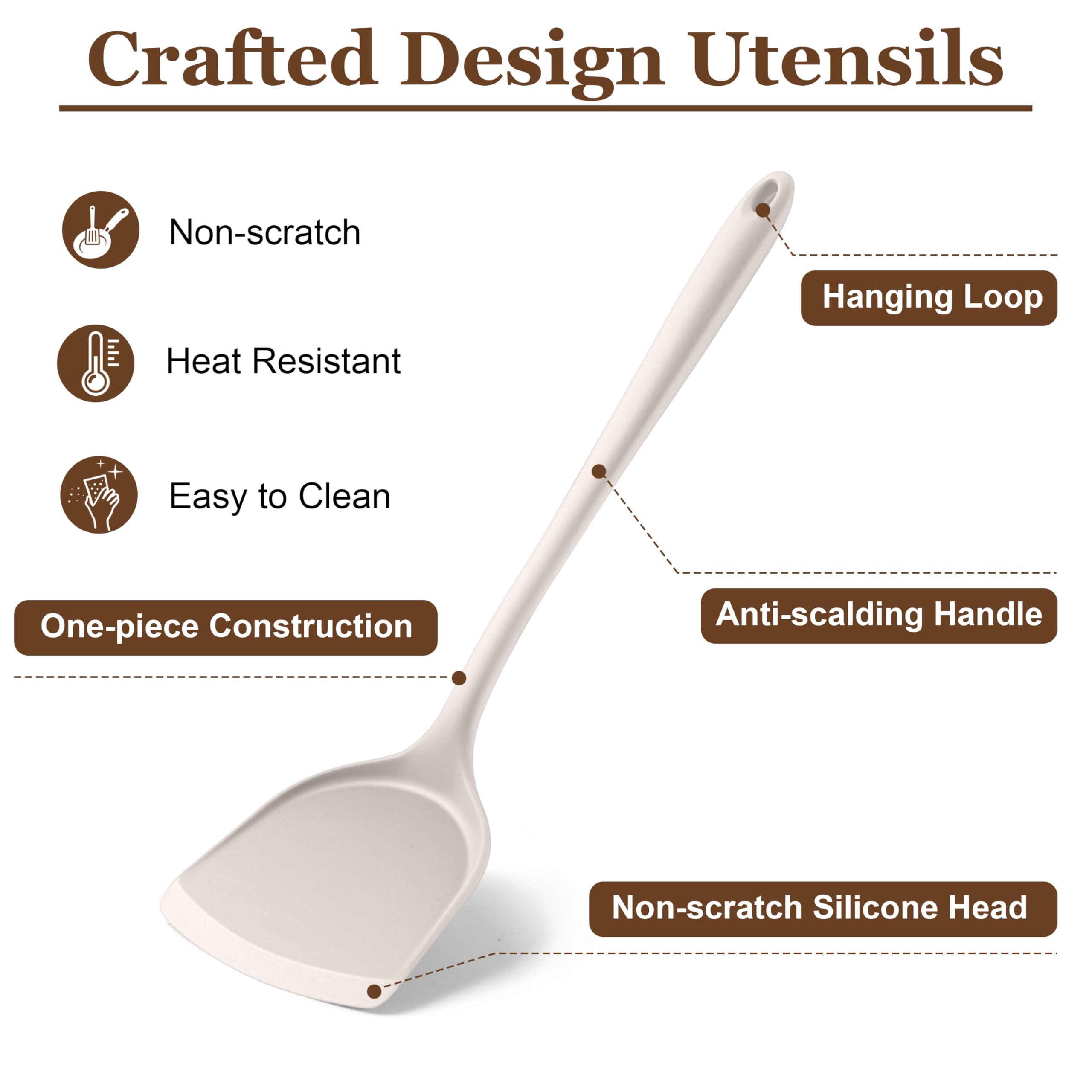LIANYU solid spoon versatile for mixing, serving, and tasting safely.